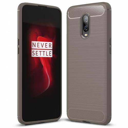 ProGuard OnePlus 6T Hoesje Brushed Carbon Grijs, Telecommunicatie, Mobiele telefoons | Hoesjes en Frontjes | Overige merken, Hoesje of Tasje