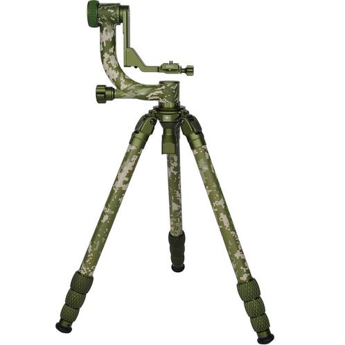 Sirui CT3204 Explorer Tripod + CH20 Camouflage, Audio, Tv en Foto, Fotografie | Statieven en Balhoofden, Driepoot, Nieuw, 150 tot 175 cm