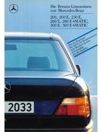 1988 MERCEDES BENZ E KLASSE BROCHURE DUITS, Boeken, Nieuw, Author