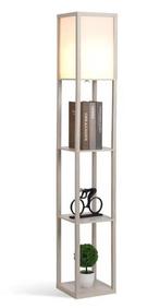 Staande Lamp met 3 Planken – Houten Vloerlamp met Opbergruim, Verzenden, Nieuw