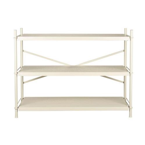 *WOONWINKEL* Dutchbone Iron Lage Stellingkast Beige, Huis en Inrichting, Kasten | Boekenkasten, Nieuw, Verzenden