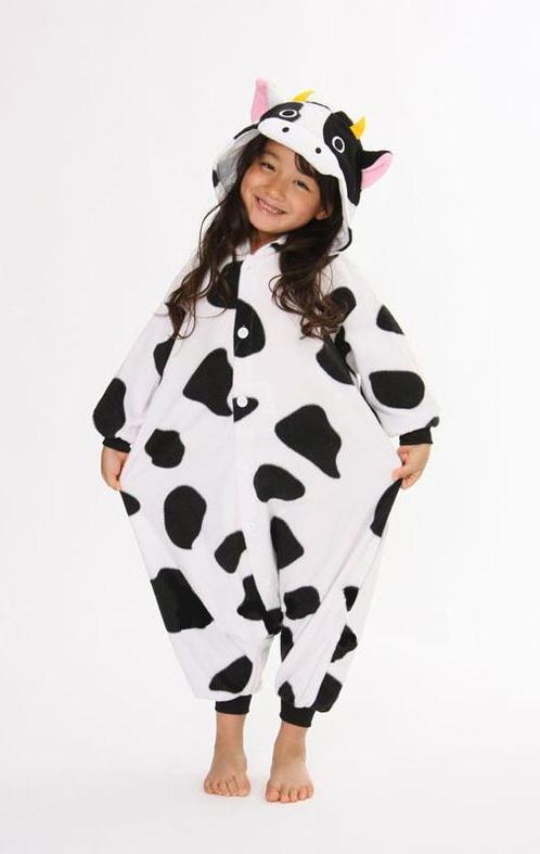 Onesie Koe Pak 146-152 Koeienpak Kostuum Zwart Wit Gevlekt K, Kinderen en Baby's, Carnavalskleding en Verkleedspullen, Nieuw, 146 t/m 152