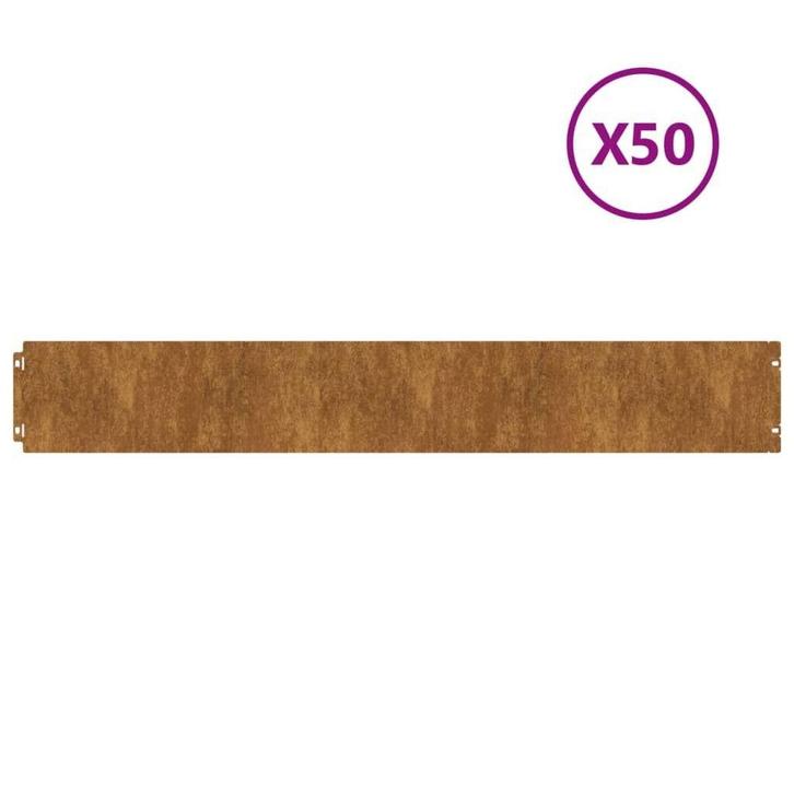 Cortenstaal Gazonrand 50 stuks | Tweedekansje | Ruim Asso..., Tuin en Terras, Bielzen en Borders, Minder dan 25 cm, 100 tot 200 cm