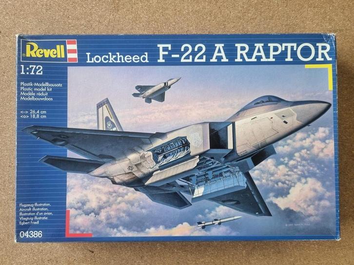 Revell 04386 Lockheed F-22 A Raptor 1:72, Hobby en Vrije tijd, Modelbouw | Vliegtuigen en Helikopters, Revell, Verzenden