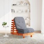 vidaXL Futon slaapbank met matras 60x206x11 cm grenenhout, Huis en Inrichting, Verzenden, Nieuw, Bruin