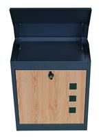 Pakketbrievenbus 43x24x52 | Antraciet Houtlook | Nieuw, Ophalen of Verzenden, Nieuw