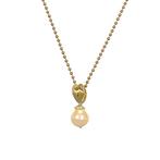 Ketting met hanger - 18 karaat Geel goud - Parel, Sieraden, Tassen en Uiterlijk, Antieke sieraden
