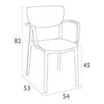 (MDK-107197) Siesta Lisa designstoel zwart, Huis en Inrichting, Stoelen, Ophalen of Verzenden, Nieuw, Zwart
