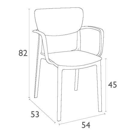 (MDK-107197) Siesta Lisa designstoel zwart, Huis en Inrichting, Stoelen, Zwart, Nieuw, Ophalen of Verzenden