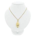 Vintage gouden medaillon hanger; Floraal design, Ophalen of Verzenden, Gebruikt, Goud, Overige merken