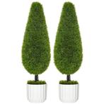 TRUUSK Kunstplant Cipres 2-delige Set - 90 cm - Kunstmatige, Huis en Inrichting, Kasten | Dressoirs, Verzenden, Nieuw