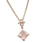 Hanger - 18 karaat Roségoud - 1.60ct. tw. Quartz - Diamant -, Sieraden, Tassen en Uiterlijk, Antieke sieraden