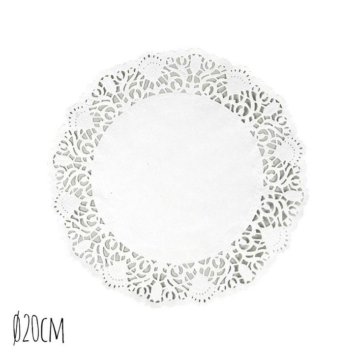 Taartrand Ø20cm Wit 250 stuks, Hobby en Vrije tijd, Taarten en Cupcakes maken, Nieuw, Verzenden