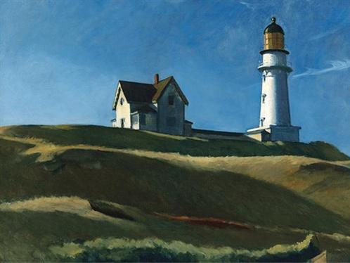 Kunstdruk Edward Hopper Lighthouse Hill 1927 50x40cm, Huis en Inrichting, Woonaccessoires | Schilderijen, Tekeningen en Foto's