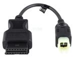 Jaltest Suzuki 4 Pins OBD - 16 Pins OBD2 Verloopkabel Motorb, Verzenden, Nieuw