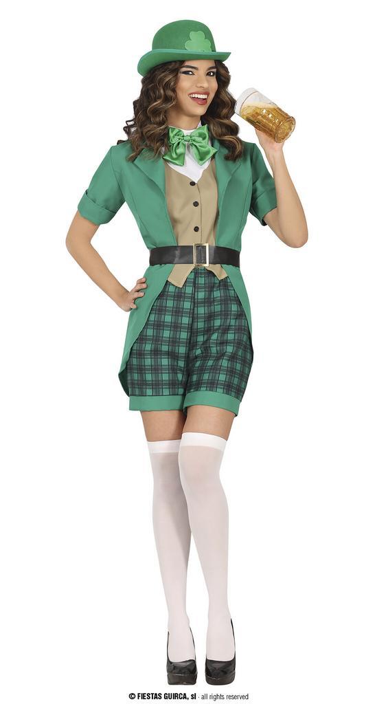 Kostuum St. Patrick Dames Groen Sheena, Kleding | Dames, Carnavalskleding en Feestkleding, Nieuw, Ophalen of Verzenden