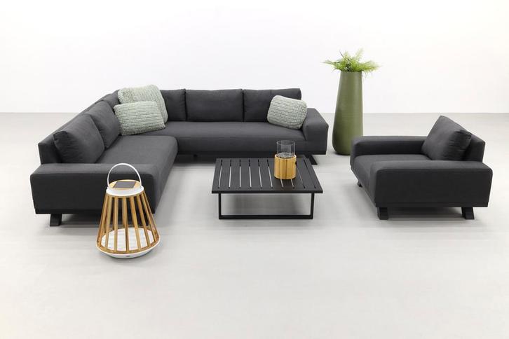 VDG Barcelona/cuba Sunbrella loungeset - Sooty + stoel, Tuin en Terras, Tuinsets en Loungesets, Loungeset, Nieuw, Overige materialen