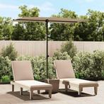 vidaXL Parasol met aluminium paal 2x1,5 m taupe, Verzenden, Nieuw, 2 tot 3 meter