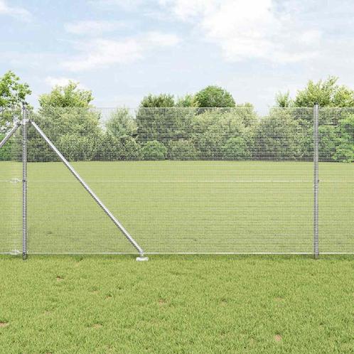 vidaXL Gelaste Draad Omheining met 13 Spike Posten 1,4x50 m, Tuin en Terras, Schuttingen, Nieuw, IJzer, Verzenden