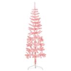 vidaXL Kunstkerstboom half met standaard smal 150 cm roze, Diversen, Kerst, Verzenden, Nieuw