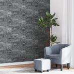 vidaXL Vliesbehang 3D steen-look 10x0,53 m zwart, Verzenden, Zwart
