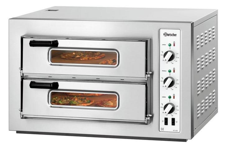 Bartscher Pizza Oven | RVS | 2x 4 Pizza’s Ø25cm | 2 Kamers |, Zakelijke goederen, Horeca | Keukenapparatuur, Nieuw in verpakking