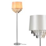 Staande lamp Royality met kristallen 165 cm E27 wit en chroo, Huis en Inrichting, Verzenden, Nieuw