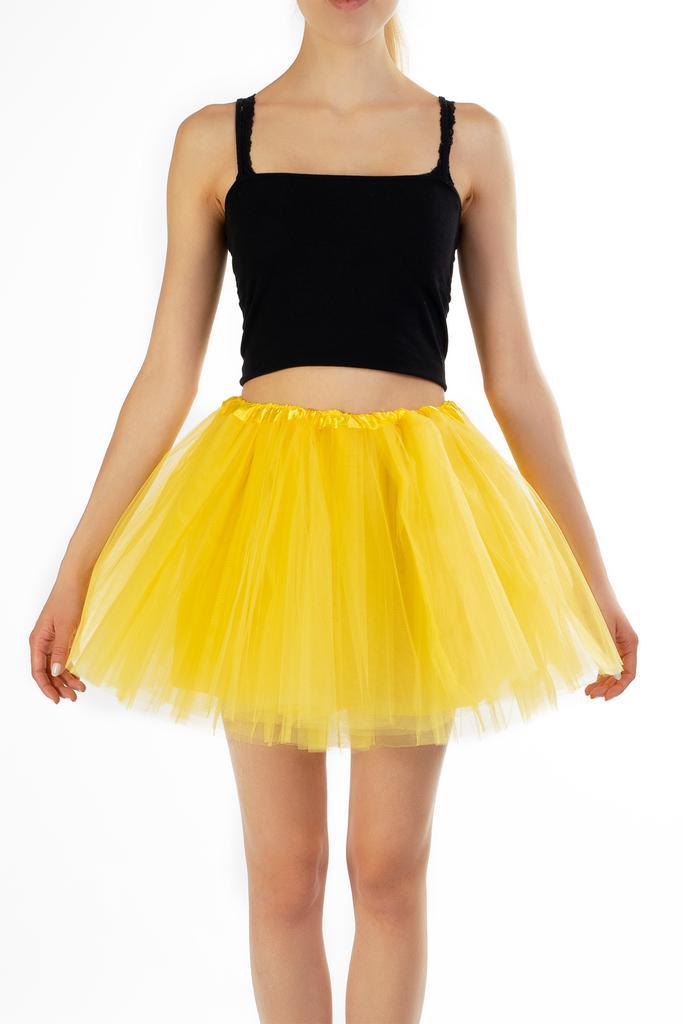 KIMU® Tutu Geel Tule Rokje M L 164 170 176 Gele Petticoat Ro, Kleding | Dames, Carnavalskleding en Feestkleding, Kleding, Nieuw