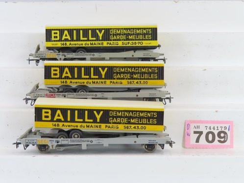 Jouef H0 - 664 - Modeltrein goederenwagon (3) - 3 Lage vloer, Hobby en Vrije tijd, Modeltreinen | H0