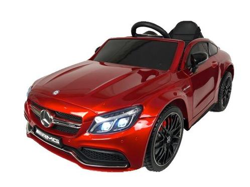 Mercedes C63 AMG 12v, muziekmodule, lederen stoel, rubberen, Kinderen en Baby's, Speelgoed | Overig, Ophalen of Verzenden