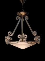 Plafondlamp - goudkleurig metaal, kristal