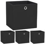 vidaXL Opbergboxen 4 st 32x32x32 cm nonwoven stof zwart, Huis en Inrichting, Verzenden, Nieuw