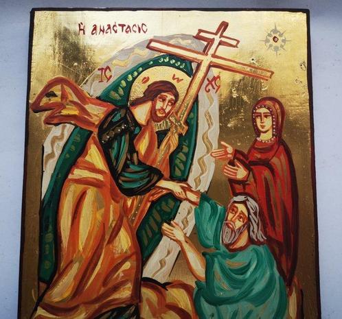 Icoon - Russische handgeschilderde houten icoon van de, Antiek en Kunst, Antiek | Boeken en Bijbels