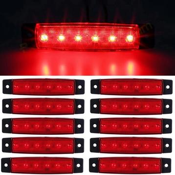 10 stuks LED contourverlichting 12v / 24v Rood beschikbaar voor biedingen