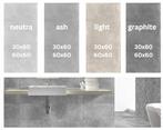 Badkamertegels 4 kleuren betonlook tegels 30x60 en 60x60 cm, Doe-het-zelf en Verbouw, Tegels, Nieuw, Keramiek, 40 tot 60 cm, 40 tot 60 cm