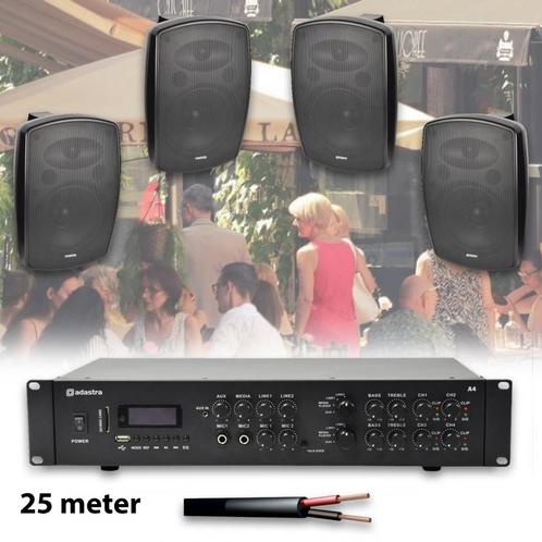 Adastra Terras Set 4x BH8 Speaker + A4 Versterker + 25mtr, Audio, Tv en Foto, Luidsprekers, Overige typen, Nieuw, Overige merken