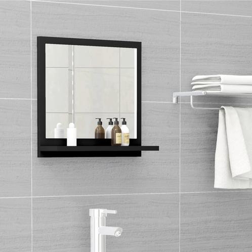 vidaXL Badkamerspiegel 40x10,5x37 cm bewerkt hout zwart, Huis en Inrichting, Tafels | Kaptafels, Nieuw, Verzenden