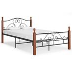vidaXL Bedframe metaal zwart 120x200 cm, Huis en Inrichting, Slaapkamer | Bedden, Verzenden, Zwart, Nieuw, Twijfelaar