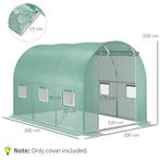 TRUUSK Polyethyleenfolie 3x2x2m Vervangingsfolie Met 6 Ramen, Verzenden, Nieuw