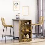Set van 2 barkrukken in boho-design, PE-rotan, inclusief voe, Huis en Inrichting, Barkrukken, Nieuw, Verzenden