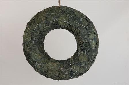 Krans Bladkrans Senecio Leaf kant en klaar 38 cm, Hobby en Vrije tijd, Knutselen, Nieuw, Ophalen of Verzenden