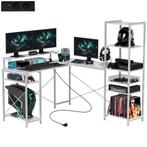 TRUUSK Bureau Gaming Tafel L-vorm Met Plank, Computertafel M, Huis en Inrichting, Bureaus, Verzenden, Nieuw