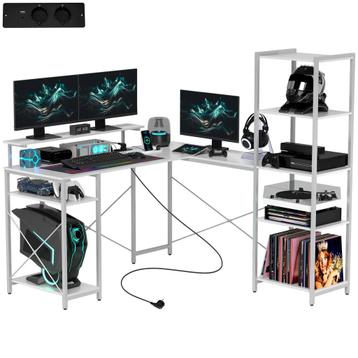 TRUUSK L-Vorm Gaming Bureau Met Monitorstandaard - Stopconta beschikbaar voor biedingen