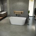 Half vrijstaand bad Lorenzo 170x80x58cm glans wit acryl, Verzenden, Nieuw