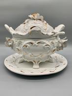 Vintage terrine Capodimonte Wit/Goud, Ophalen of Verzenden