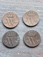 Nederland. Willem II. Serie halve centen 1841/1847 4 stuks