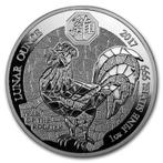 Rwanda / Ruanda Lunar Rooster 1 oz 2017 (folie), Postzegels en Munten, Munten | Afrika, Verzenden, Overige landen, Losse munt