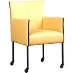 Leren eetkamerstoel More - Toledo Dessert (geel) - Poten, Huis en Inrichting, Stoelen, Nieuw, Leer, Eén, Leren eetkamerstoel More - Toledo Dessert (geel) - Poten staal rond zwart past perfect in uw interieur als u woonstijl: Bohemian, Industrieel, Modern, Scandinavisch is.