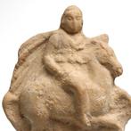 Oud-Grieks, Hellenistisch Terracotta Paard en Ruiter, Antiek en Kunst