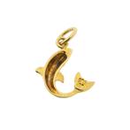Gouden hanger van een dolfijn (ketting hanger), Ophalen of Verzenden, Gebruikt, Goud, Overige merken